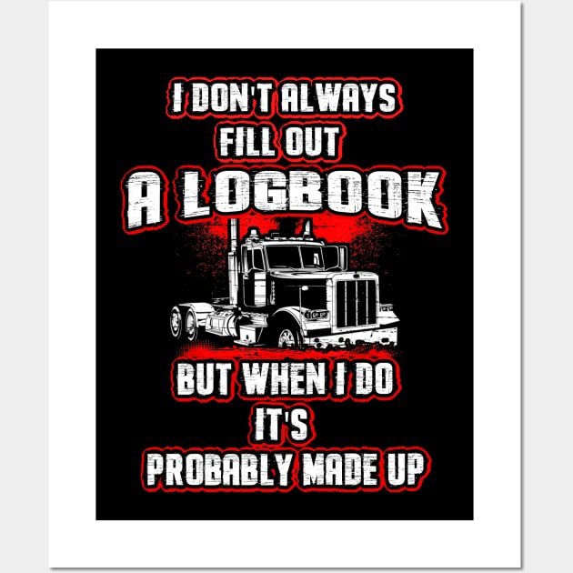 Trucker Gift Truck Driver Wall Art by dashawncannonuzf